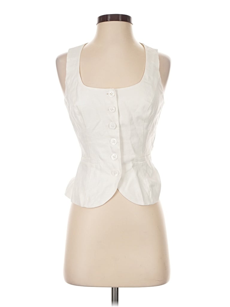 Pre-owned Kourt Sleeveless Blouse In Ivory