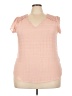 Tempted Hearts 100% Polyester Pink Short Sleeve Top Size 2X - photo 1