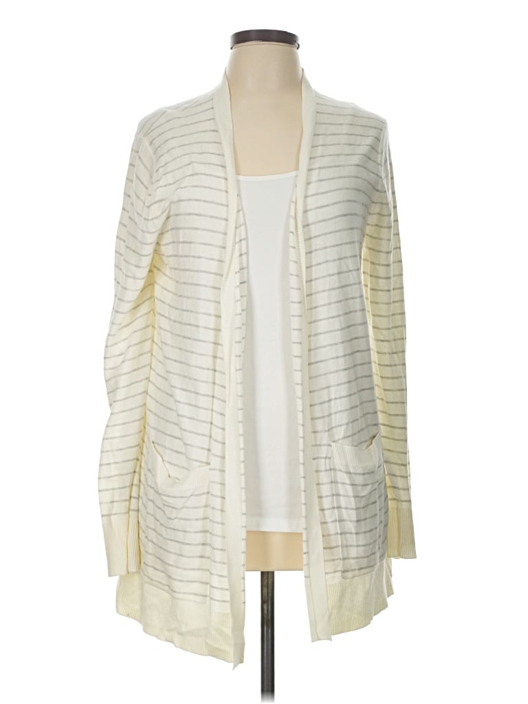 Pre-owned Eddie Bauer Cardigan Sweater In Ivory