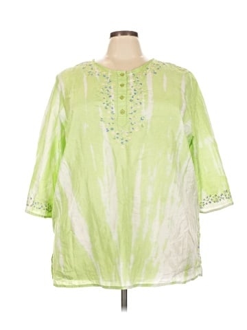 Avenue 3/4 Sleeve Silk Top (view 1)