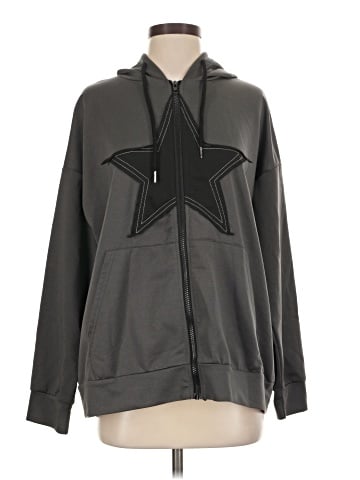 Romwe Zip Up Hoodie (view 1)