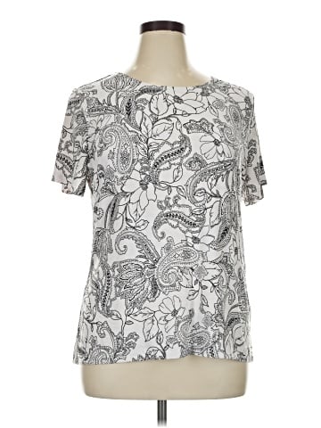 JM Collection Short Sleeve Blouse (view 1)