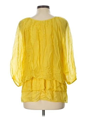 Tempo Paris 3/4 Sleeve Silk Top (view 2)