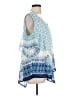 DR2 100% Polyester Blue Sleeveless Blouse Size L - photo 4