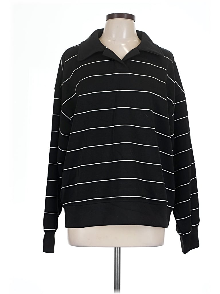 Pre-owned Rae Mode Long Sleeve Top Black Cowl Neck Tops