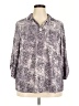 Notations Paisley Gray 3/4 Sleeve Blouse Size 2X - photo 1
