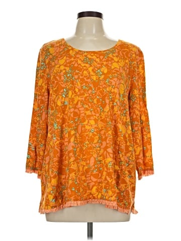 LOGO by Lori Goldstein 3/4 Sleeve Blouse (view 1)