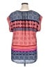 DR2 100% Polyester Pink Short Sleeve Blouse Size XL - photo 2
