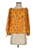 Wilfred 100% Polyester Orange Yellow 3/4 Sleeve Blouse Size S - photo 1