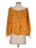 Wilfred 100% Polyester Orange Yellow 3/4 Sleeve Blouse Size S - photo 2