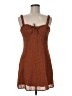 Grace 100% Polyester Polka Dots Brown Casual Dress Size M - photo 1