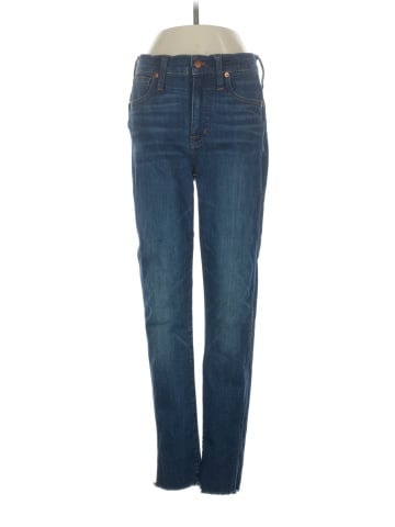 Madewell 9" Mid-Rise Skinny Jeans in Paloma Wash: Raw-Hem Edition (view 1)