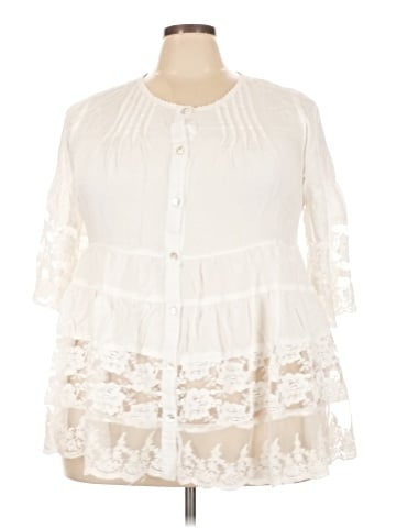 Denim 24/7 3/4 Sleeve Blouse (view 1)