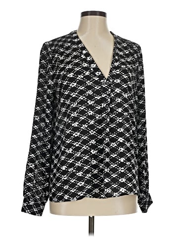 Aqua Long Sleeve Blouse (view 1)