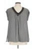 DR2 100% Polyester Gray Short Sleeve Blouse Size L - photo 1
