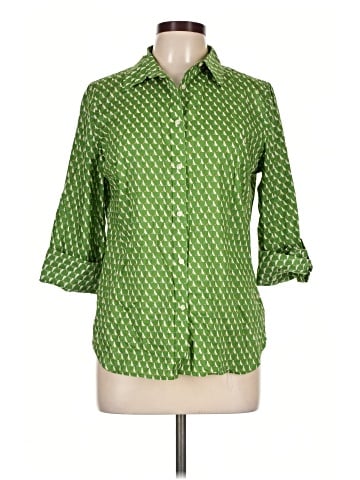 Talbots 3/4 Sleeve Button-Down Shirt (view 1)