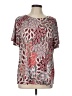 N Touch Silver Short Sleeve Blouse Size L - photo 1