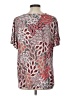 N Touch Silver Short Sleeve Blouse Size L - photo 2
