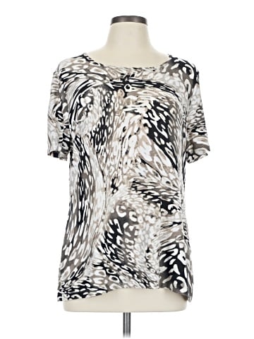 JM Collection Short Sleeve Blouse (view 1)