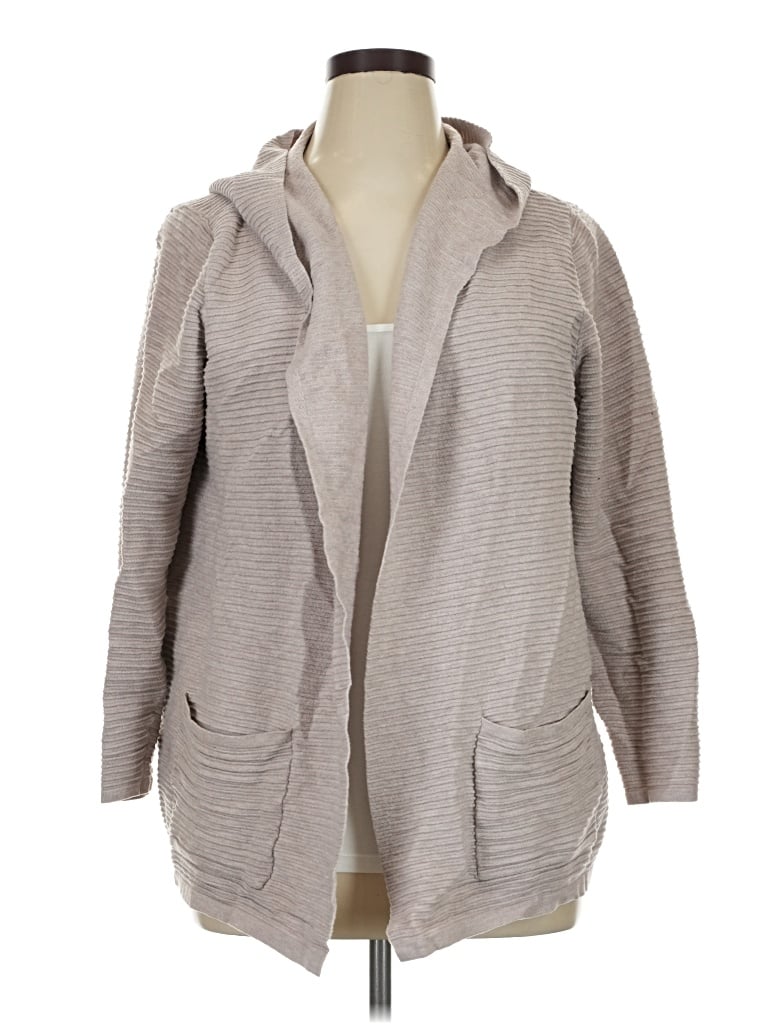 Pre-owned Evolution By Cyrus Cardigan Sweater In Gray