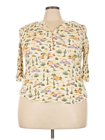 Democracy 3/4 Sleeve Blouse (view 1)