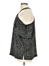 Ann Taylor LOFT 100% Polyester Blue Sleeveless Blouse Size L - photo 5