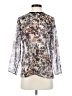 Zara Basic Print Silver 3/4 Sleeve Blouse Size S - photo 1