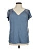 Max Studio Blue Short Sleeve Blouse Size 1X - photo 1