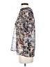 Zara Basic Print Silver 3/4 Sleeve Blouse Size S - photo 5