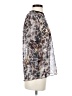 Zara Basic Print Silver 3/4 Sleeve Blouse Size S - photo 4