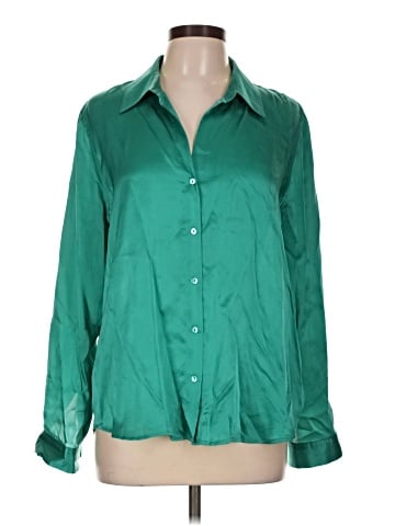 L'Agence Long Sleeve Silk Top (view 1)