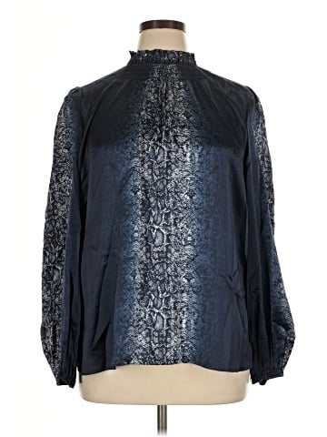 Elie Tahari Long Sleeve Silk Top (view 1)