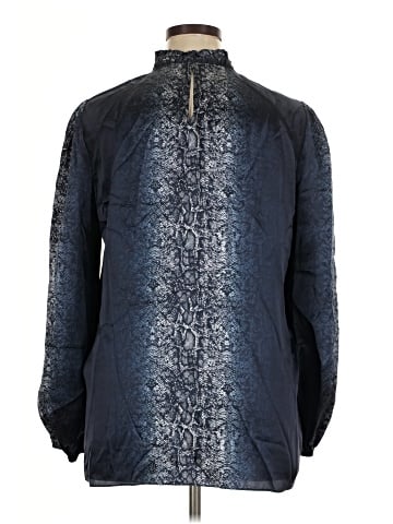 Elie Tahari Long Sleeve Silk Top (view 2)
