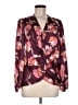 DR2 100% Polyester Burgundy Long Sleeve Blouse Size M - photo 1
