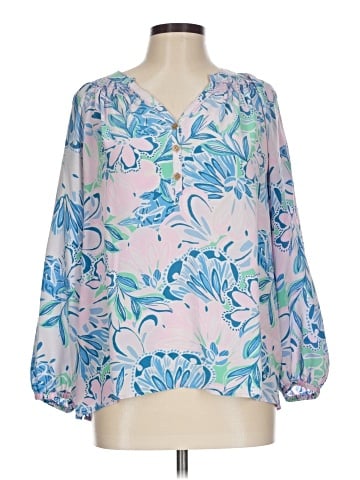 Lilly Pulitzer Long Sleeve Silk Top (view 1)
