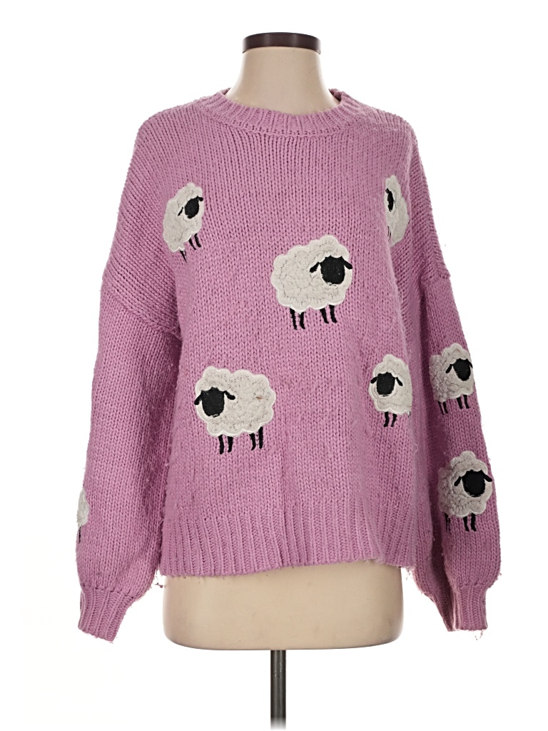 Pre-owned Forever 21 Pullover Sweater In Pink