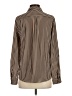 Grace Stripes Brown Long Sleeve Blouse Size S - photo 2