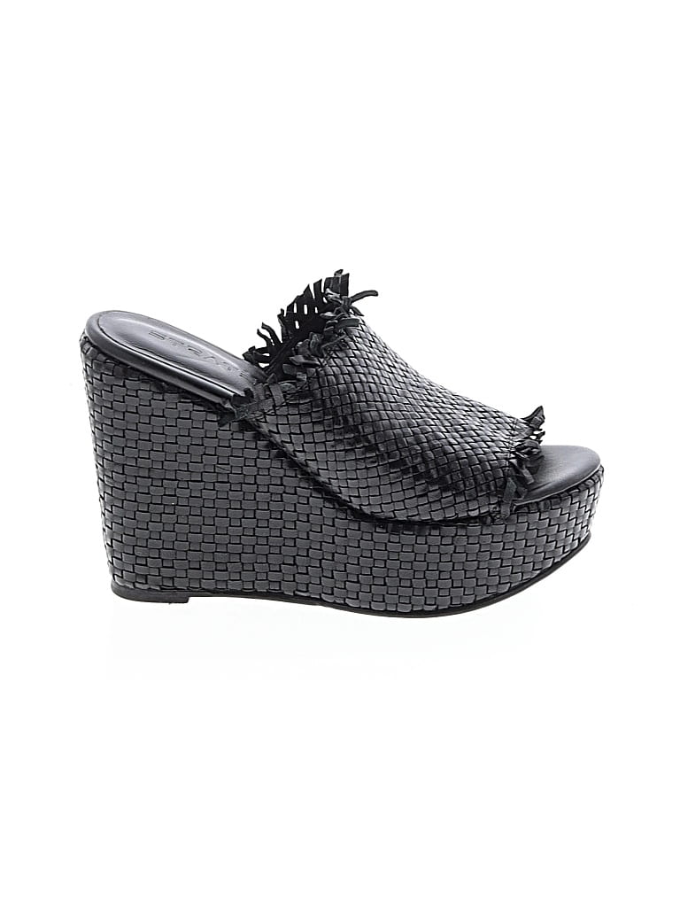 Pre-owned Strategia Wedges In Black
