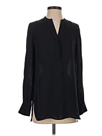 Vince. Long Sleeve Silk Top (view 1)
