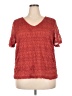 Worthington Red Short Sleeve Top Size 3X - photo 1