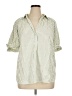 Max Studio Stripes Green 3/4 Sleeve Blouse Size XL - photo 1