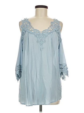 Lauren Michelle 3/4 Sleeve Blouse (view 1)