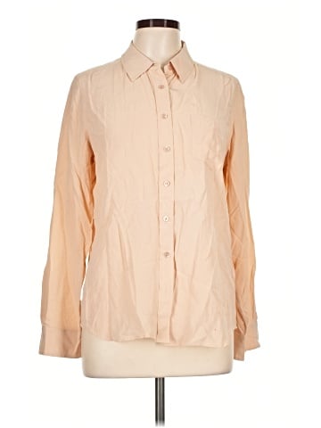 Equipment Long Sleeve Silk Top (view 1)