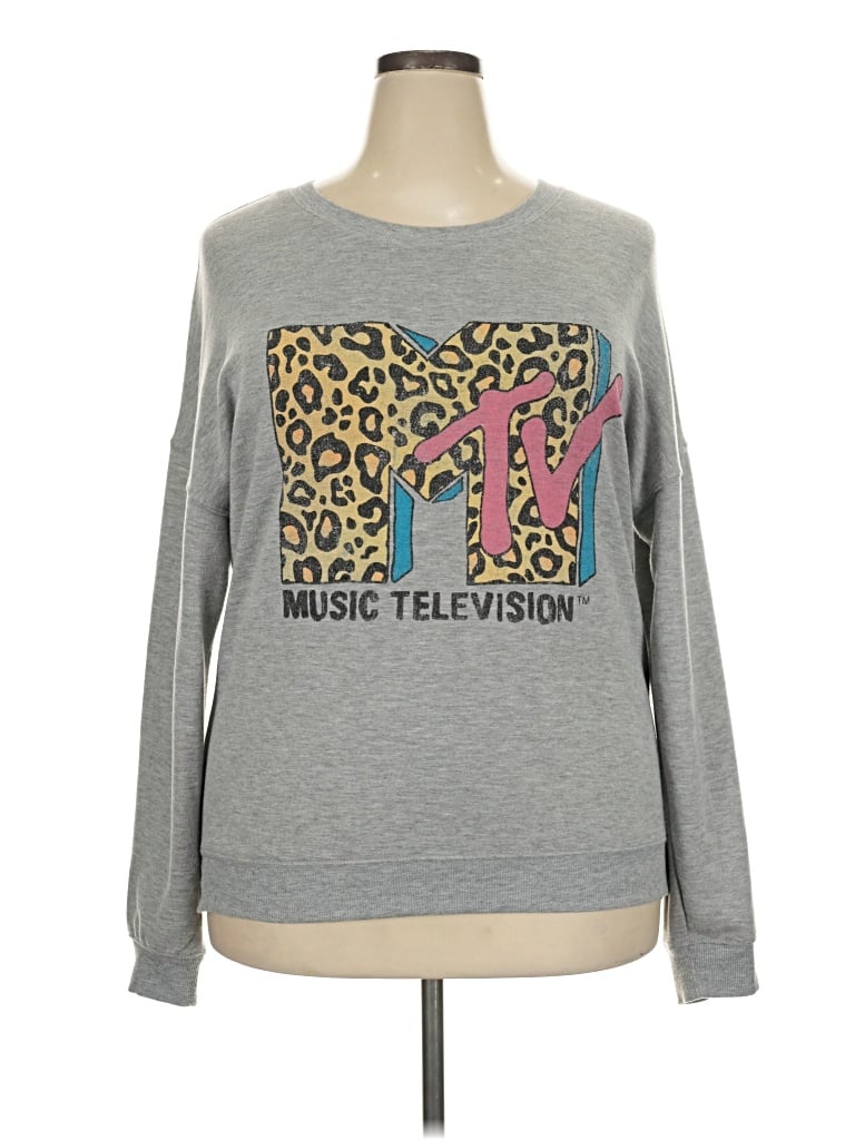 Pre-owned Mtv Sweatshirt In Gray