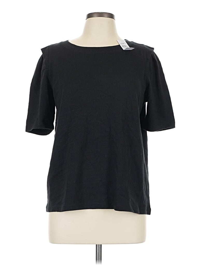 Ann Taylor Loft 3/4 Sleeve T-shirt In Black