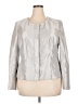 Kasper Metallic Silver Jacket Size 18 - photo 1