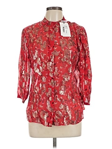 BA&SH 3/4 Sleeve Silk Top (view 1)