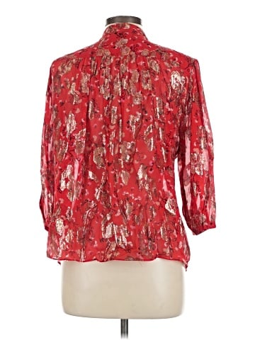BA&SH 3/4 Sleeve Silk Top (view 2)
