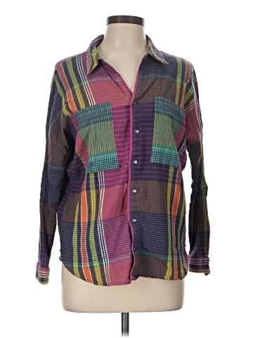 Tru Luxe Jeans Long Sleeve Button-Down Shirt (view 1)