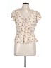 Gap Ivory Short Sleeve Blouse Size L (tall) - photo 1